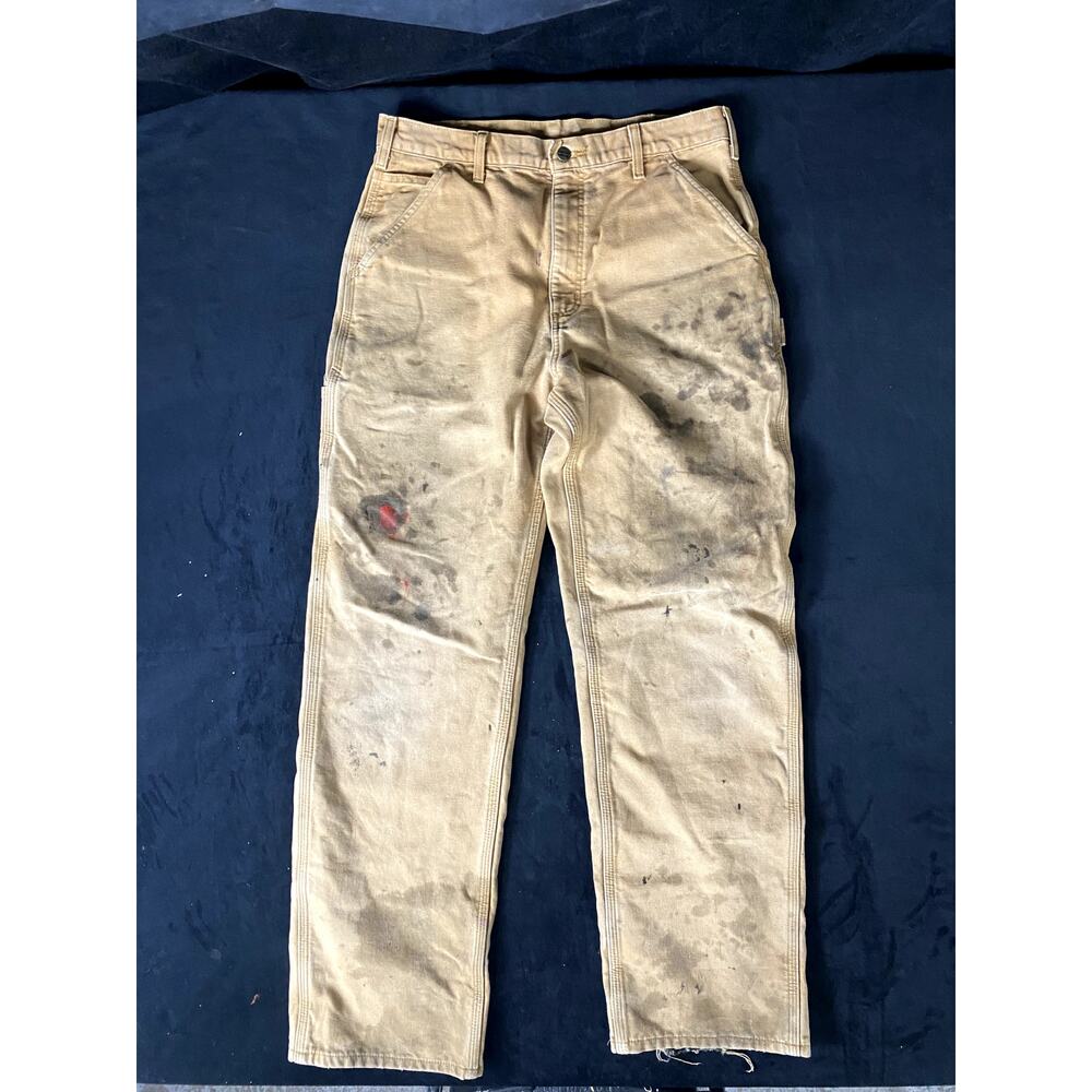 CARHARTT FLANNEL LINED LOOSE ORIGINAL FIT JEANS 34X34